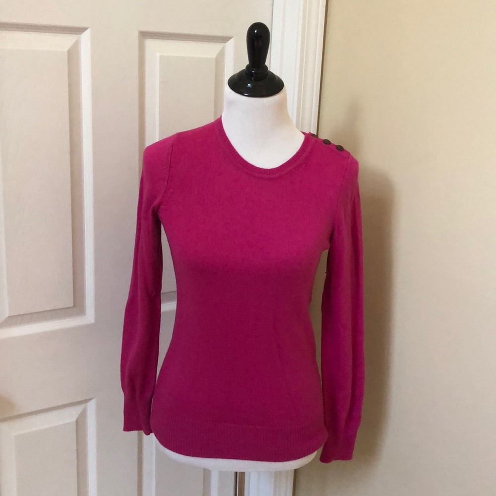 Hot pink Gap Luxe sweater • size S